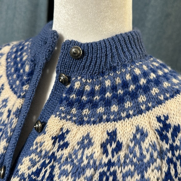 Unique Vintage Paul Mage 100% Wool handmade Fair Isle Style Sweater M DENMARK - Picture 7 of 9